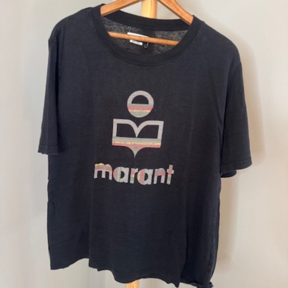 Isabel Marant Étoile black logo tee, Size M